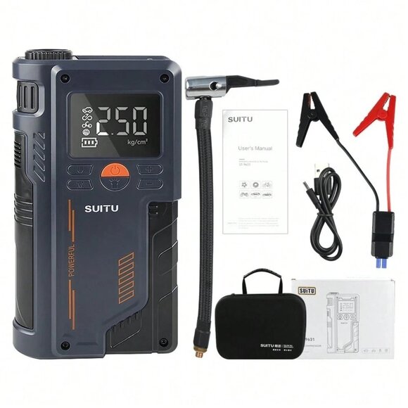 SUITU ST-9631 Pro Jump Starter with Air Compressor 20000mAh Portable Power Bank - Picture 2 of 16